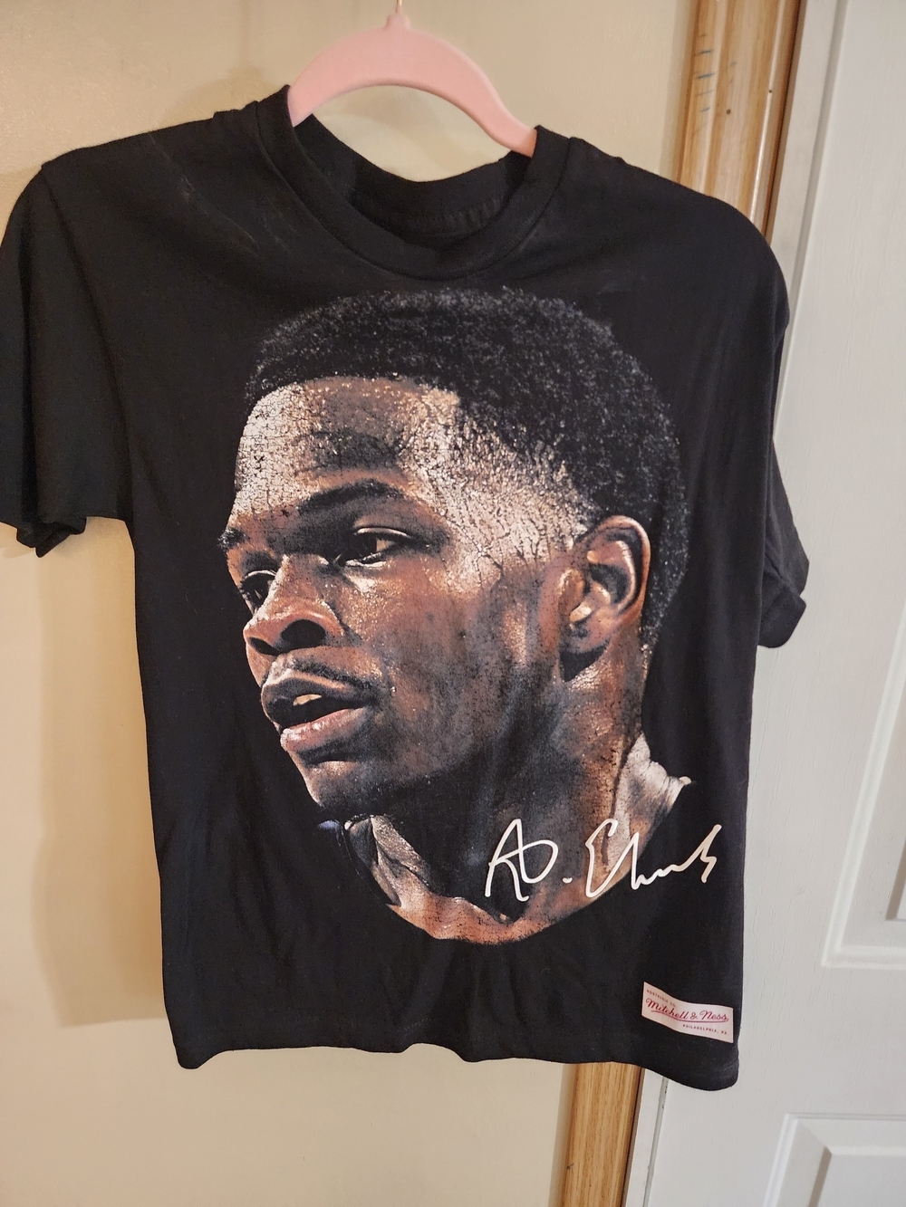 Mitchell & Ness Black Graphic Men's Portrait Tee Sz S